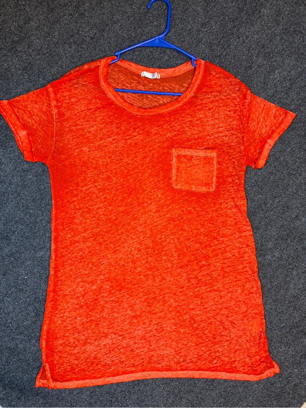 Awake Orange Heather Short Sleeve Pocket Tee
